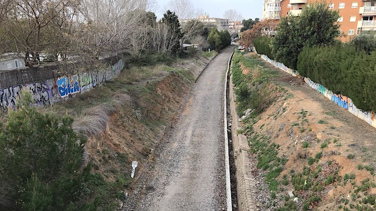 tramo antiguas vias tren Salou